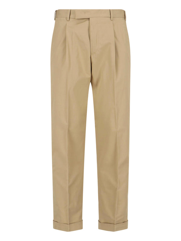 Pt Torino 95% cotton trousers in beige