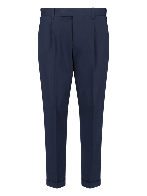 Pt Torino 95% cotton trousers in navy