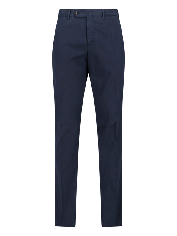 Pt Torino 62% lyocell trousers in navy