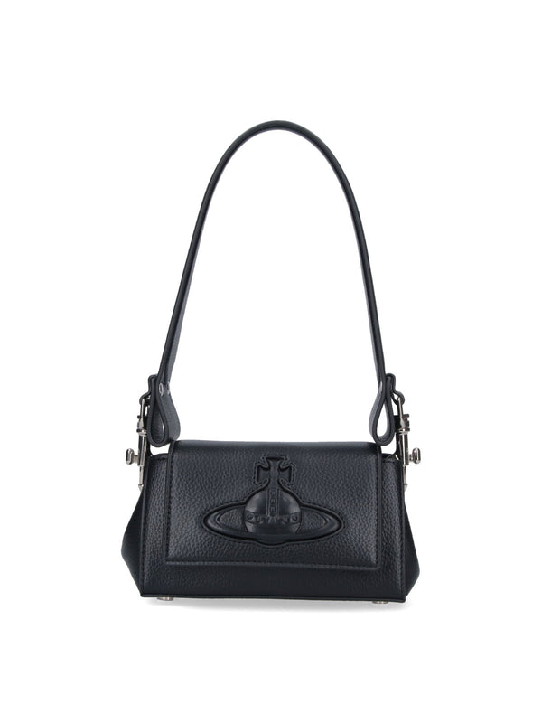 Vivienne Westwood 100% polyurethane shoulder bag in black