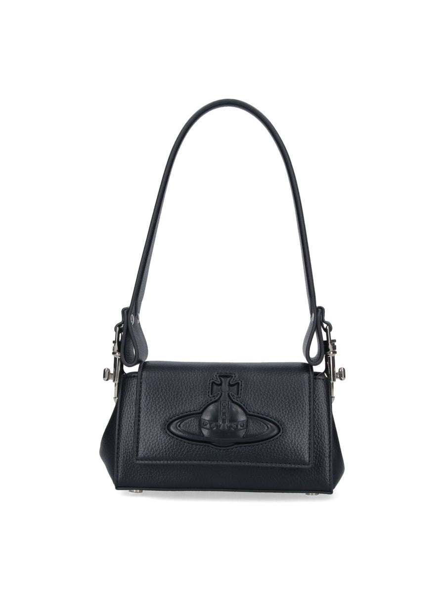 Vivienne Westwood 100% polyurethane shoulder bag in black