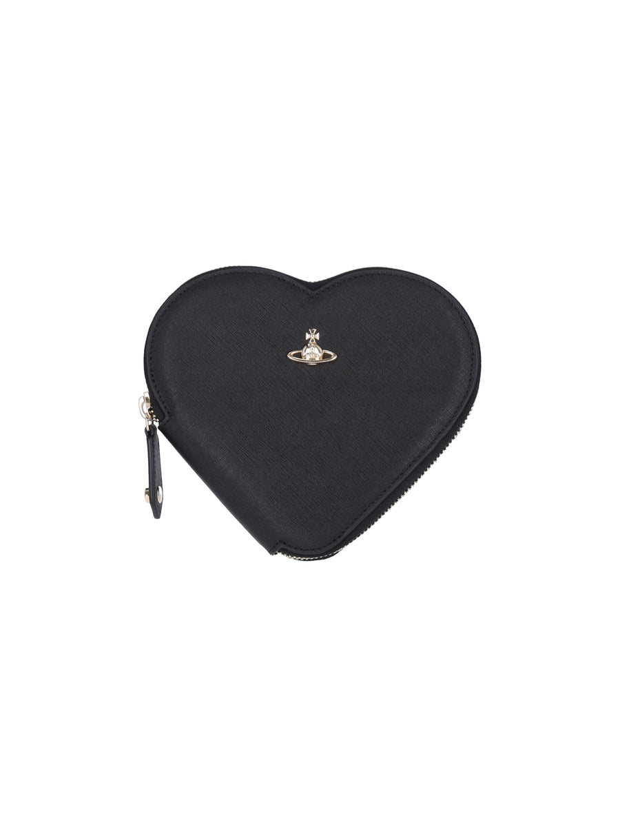 Vivienne Westwood 100% cow leather clutch in black
