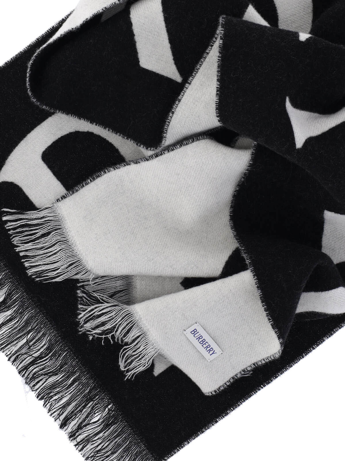 Burberry Scarfs Black Wool