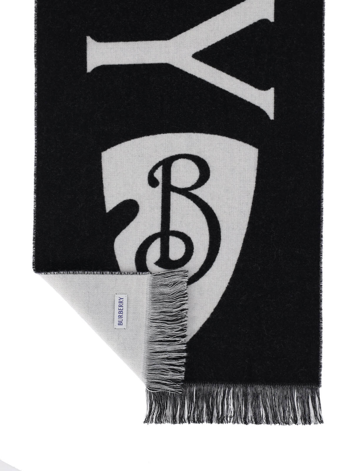 Burberry Scarfs Black Wool