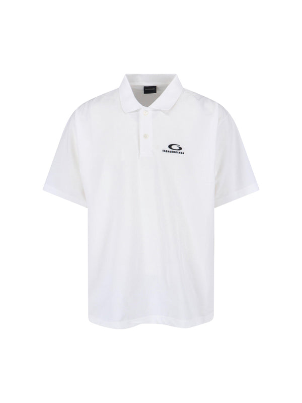 Balenciaga Ttvt 100% Cotton polo in white