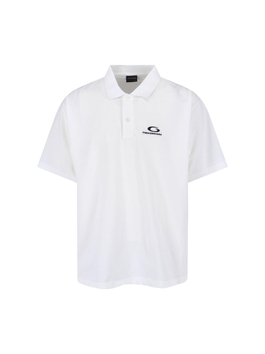 Balenciaga Ttvt 100% Cotton polo in white