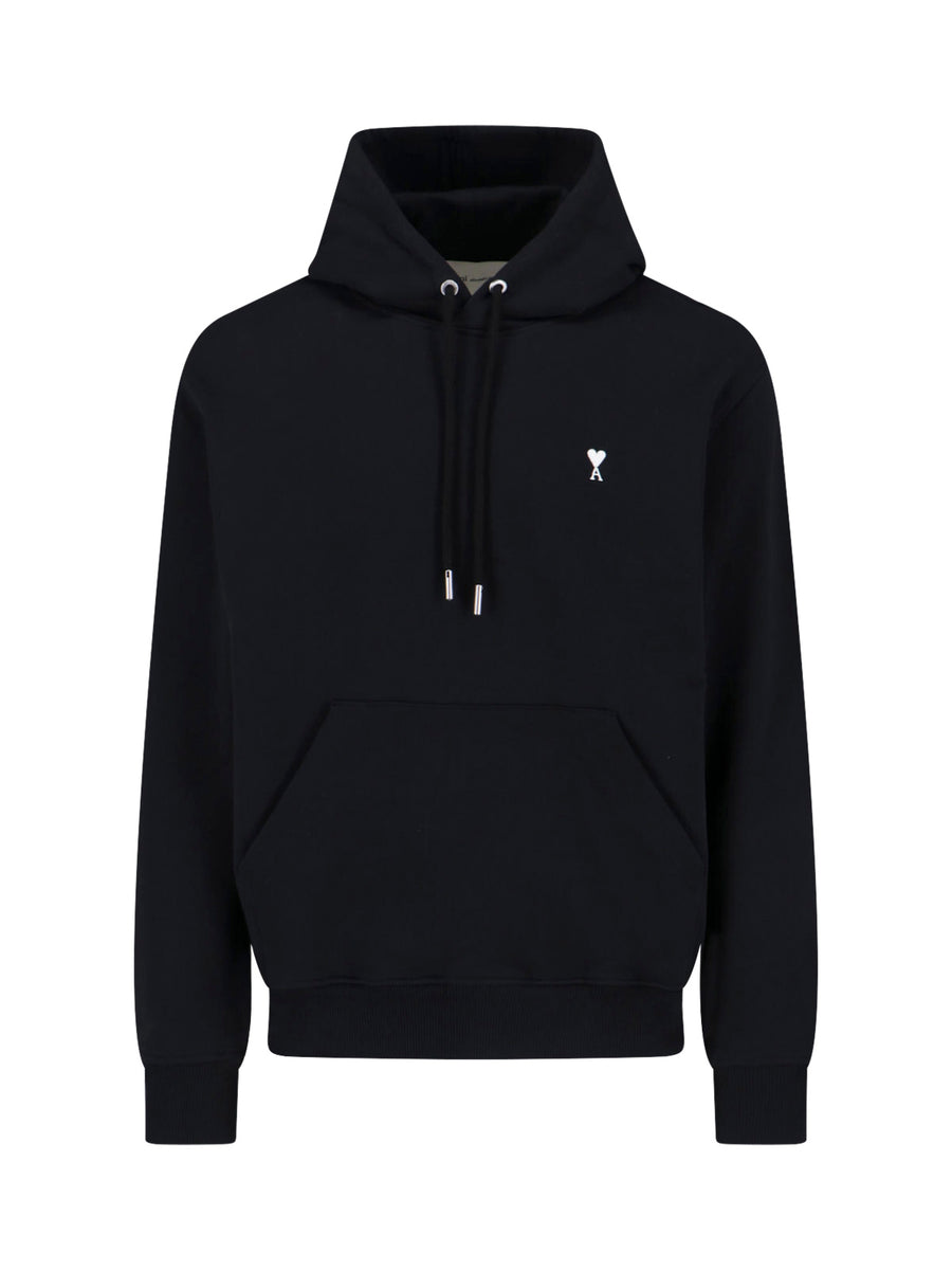 AMI Paris 100% Cotton hoodie in black
