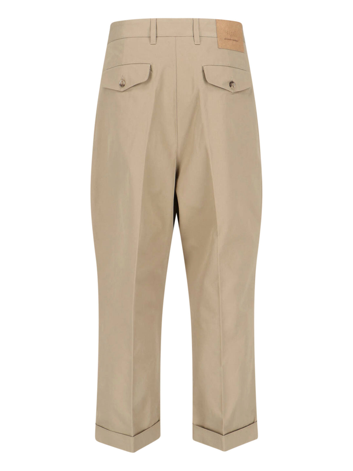 Ami Trousers Beige Cotton