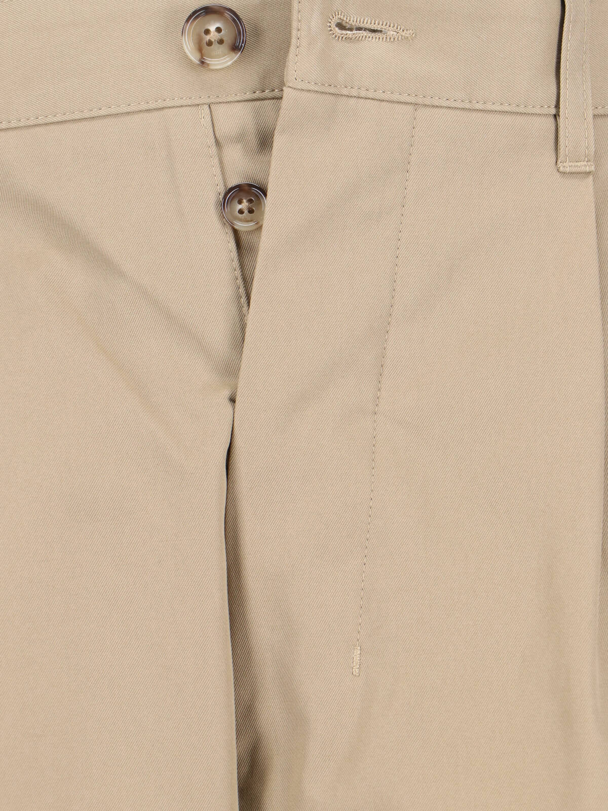 Ami Trousers Beige Cotton