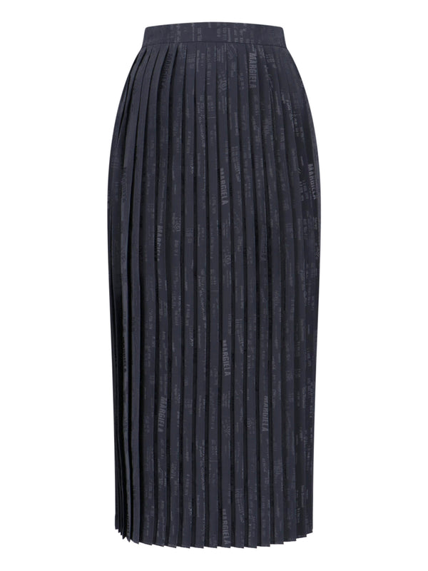 MM6 Maison Margiela 58% Acetate skirt in black