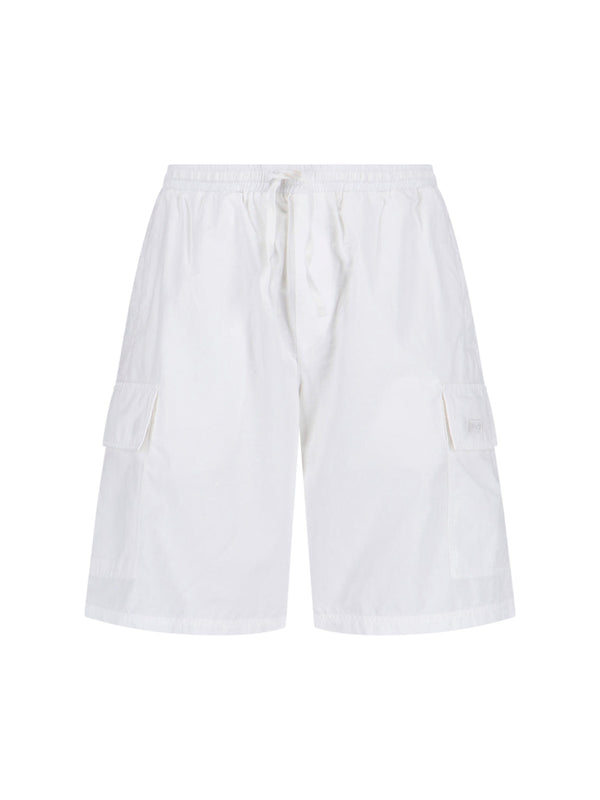 Autry 66% Cotton cargo shorts in white