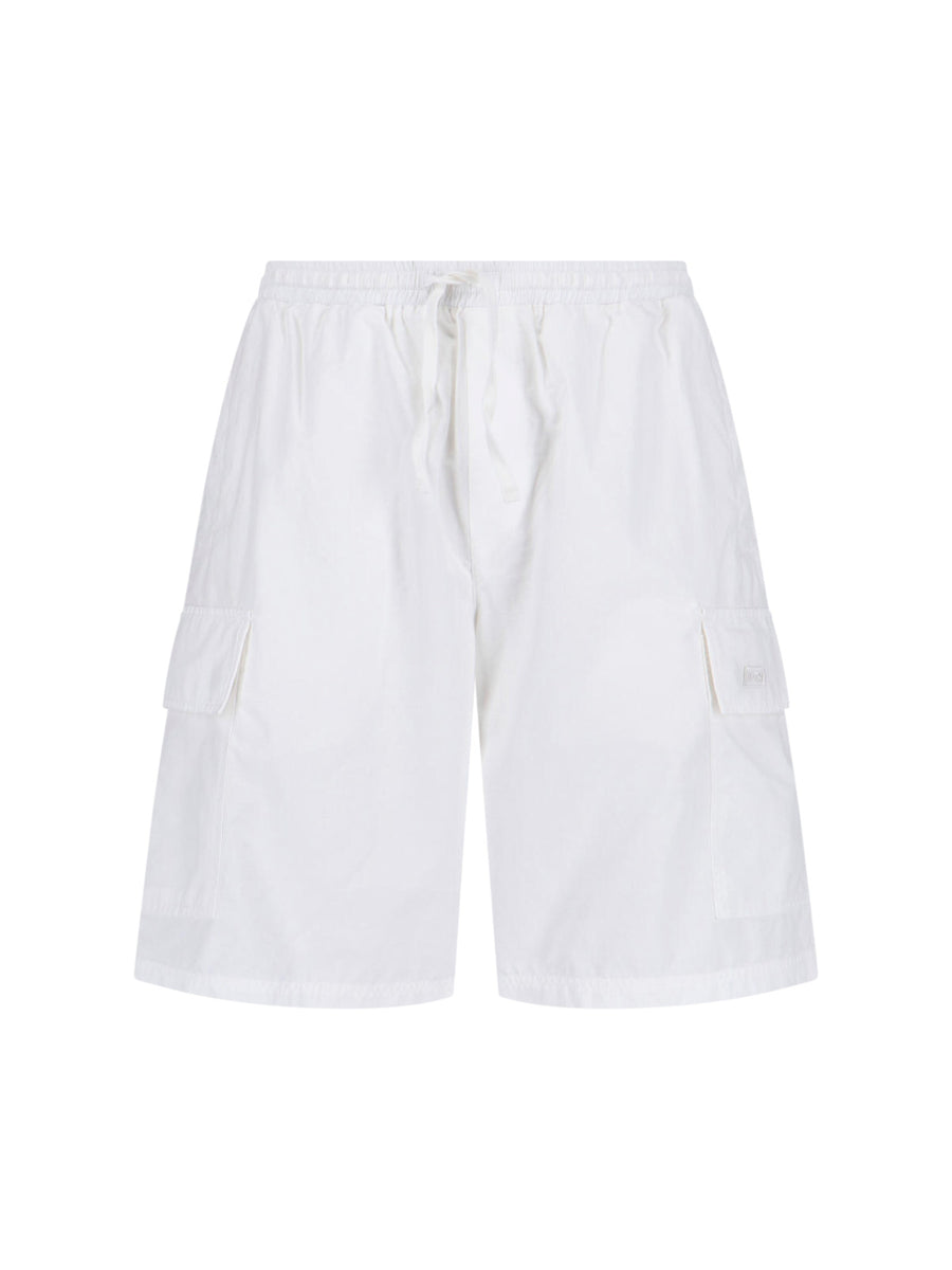 Autry 66% Cotton cargo shorts in white