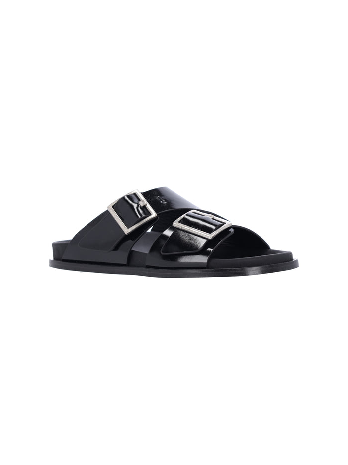 ALOHAS Sandals Black Leather