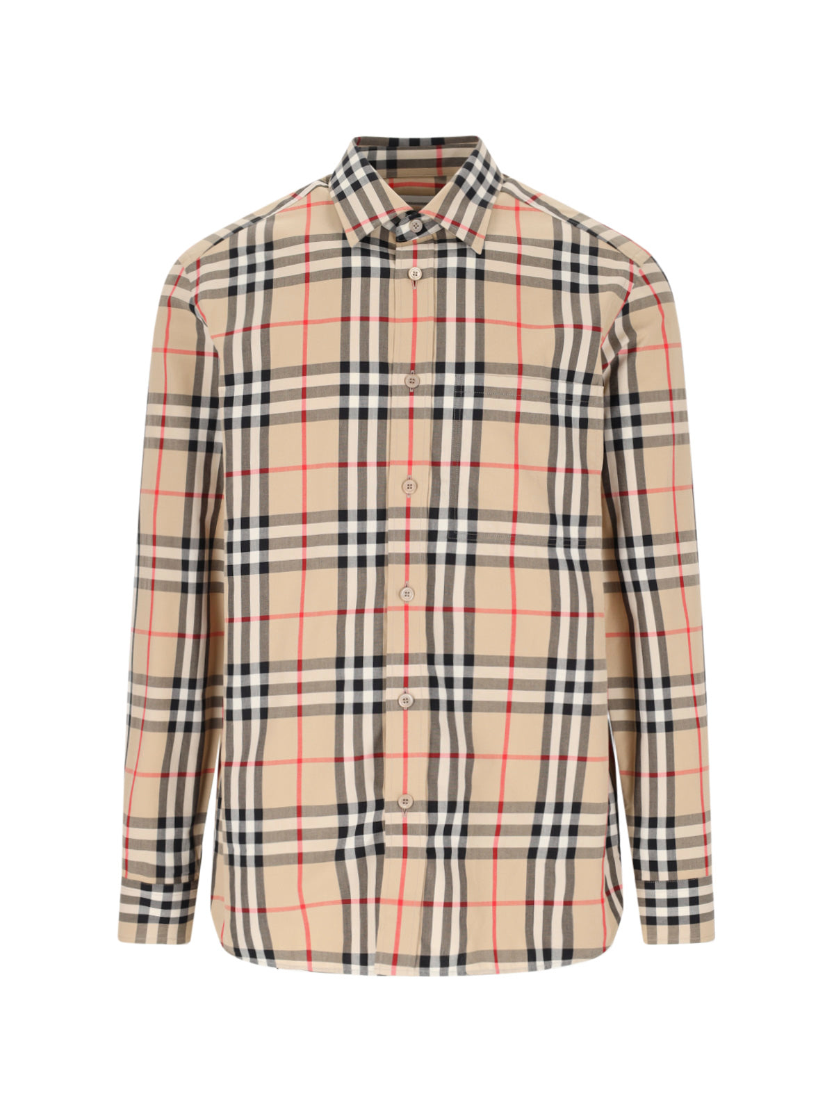 Burberry Shirts Beige Cotton