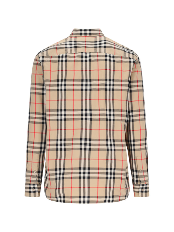 Burberry Shirts Beige Cotton