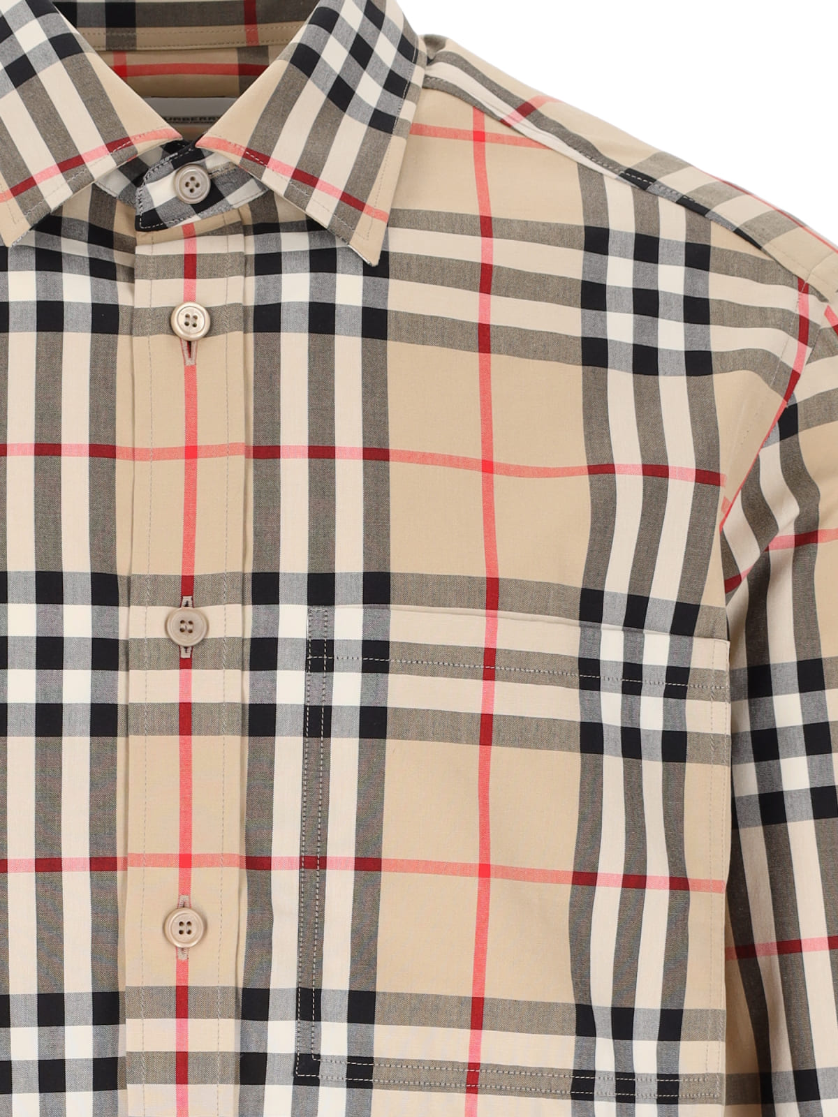 Burberry Shirts Beige Cotton