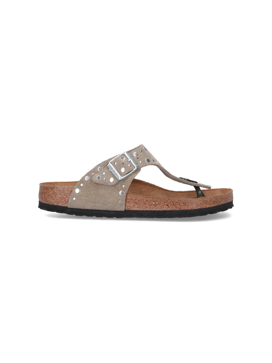 Birkenstock 100% leather sandal in beige