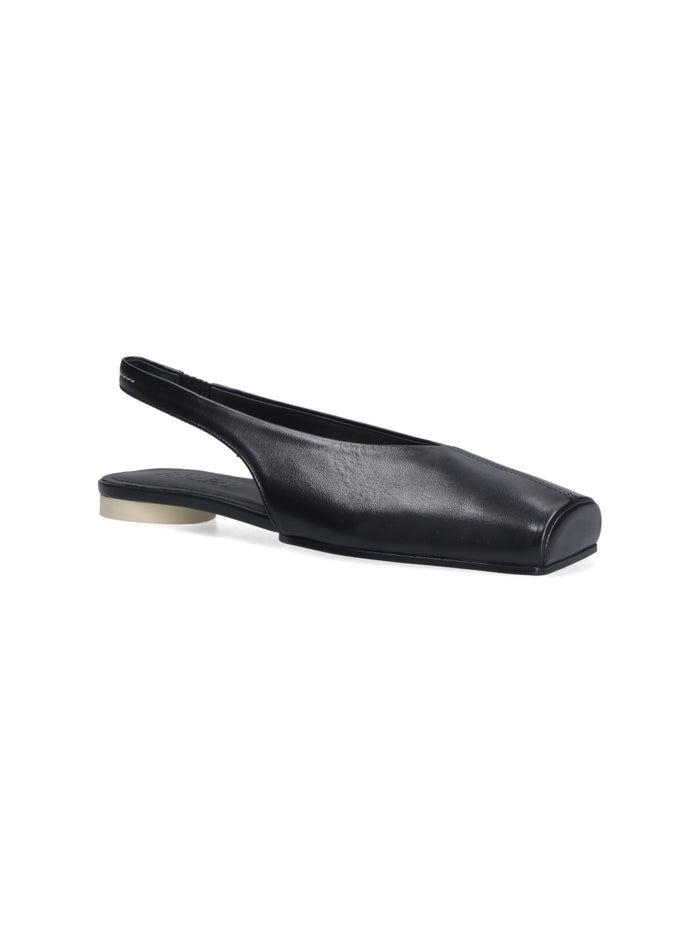 MM6 Maison Margiela Flat shoes Black Upper: Ovine Leather