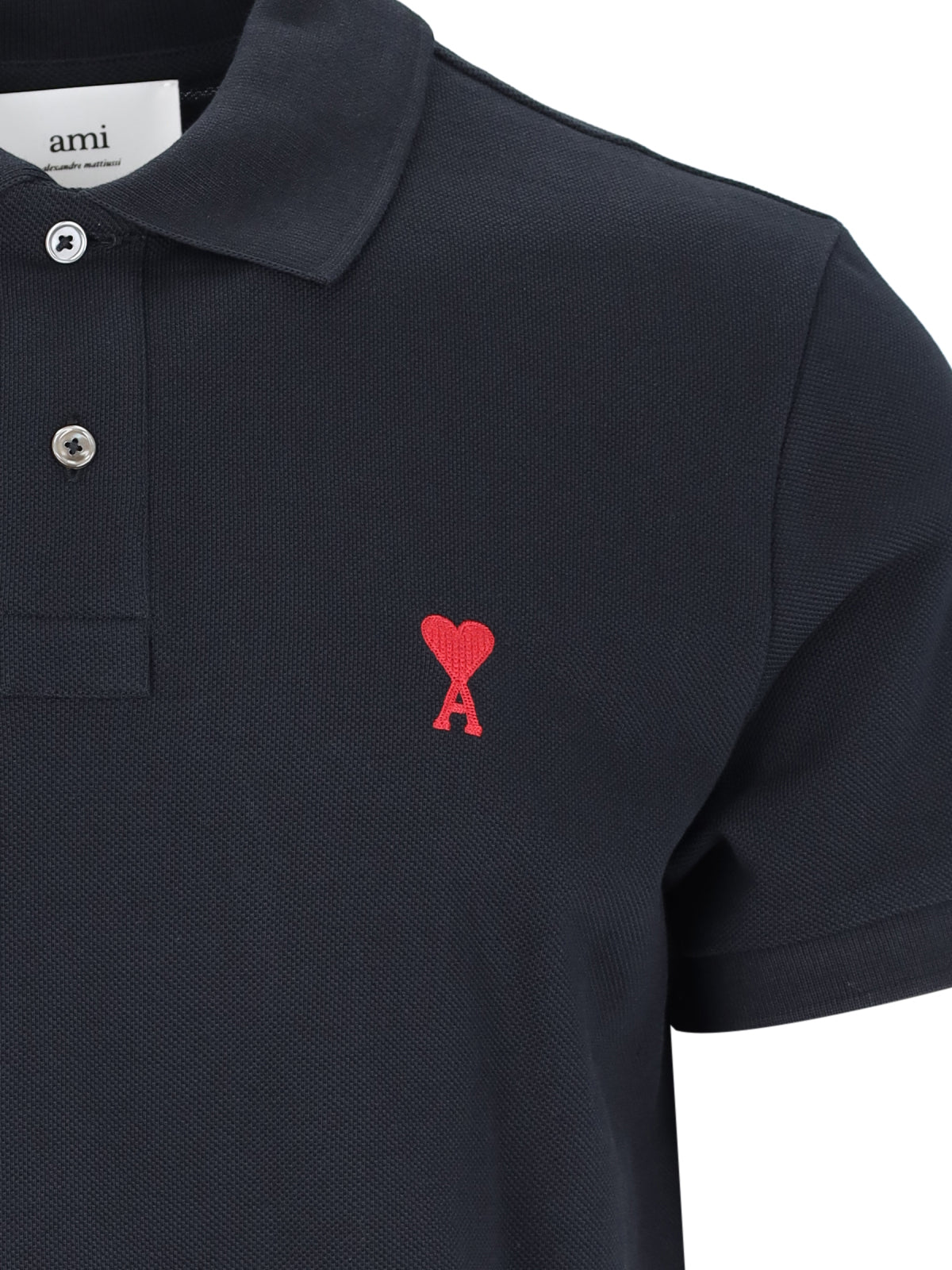 Ami T-shirts and Polos Black Organic Cotton