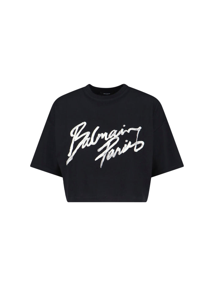 Balmain T-shirts and Polos Black Cotton