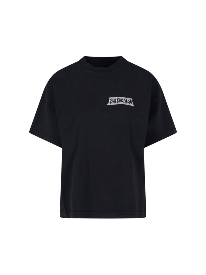 Balenciaga T-shirts and Polos Black Cotton