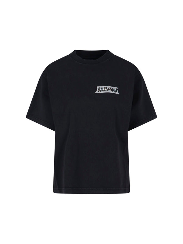 Balenciaga Ttvl 100% Cotton t-shirt in black
