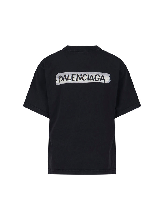 Balenciaga T-shirts and Polos Black Cotton