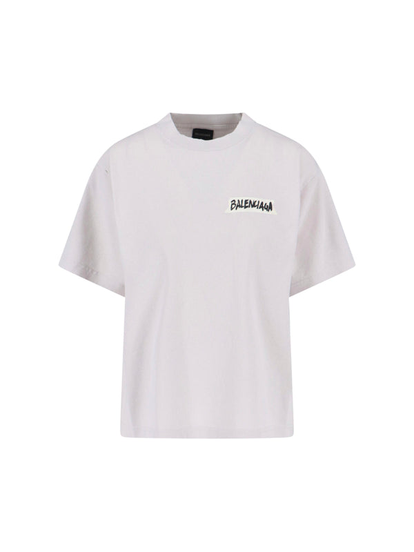 Balenciaga Ttvl 100% Cotton t-shirt in white