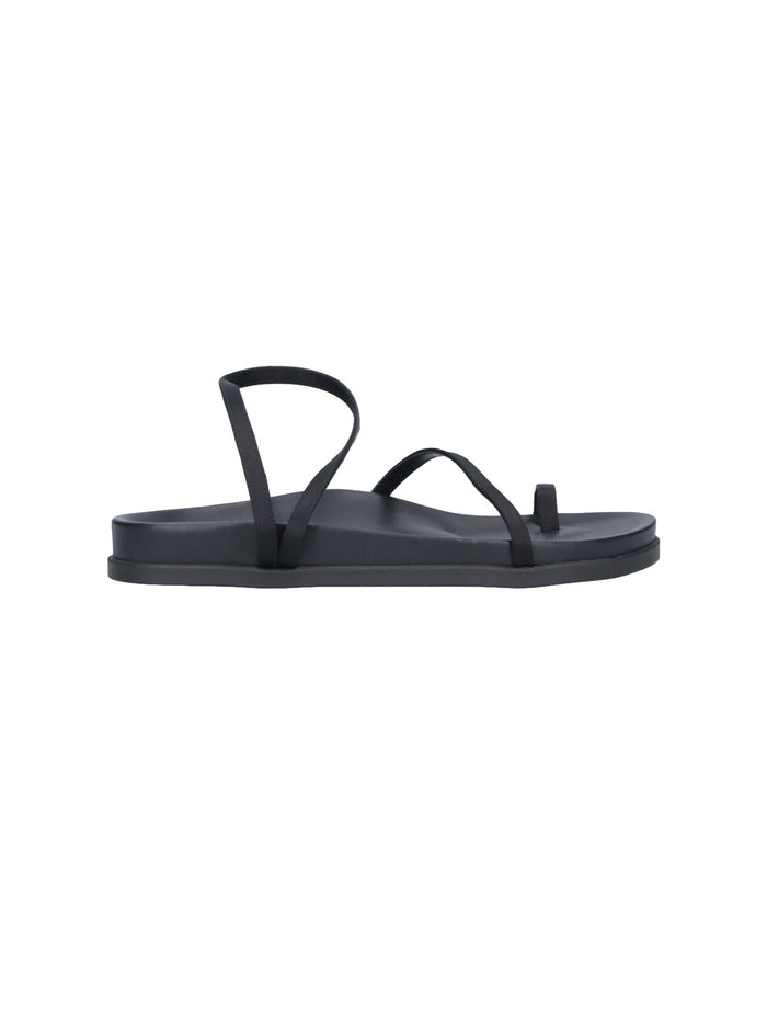 Ancient greeks sandals Black Satin