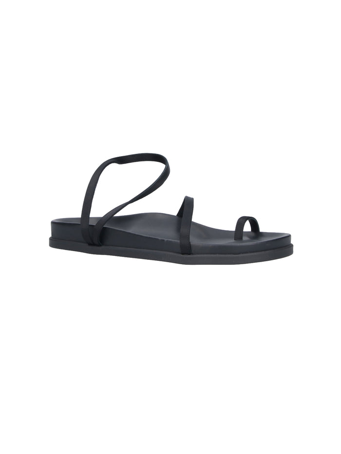 Ancient greeks sandals Black Satin