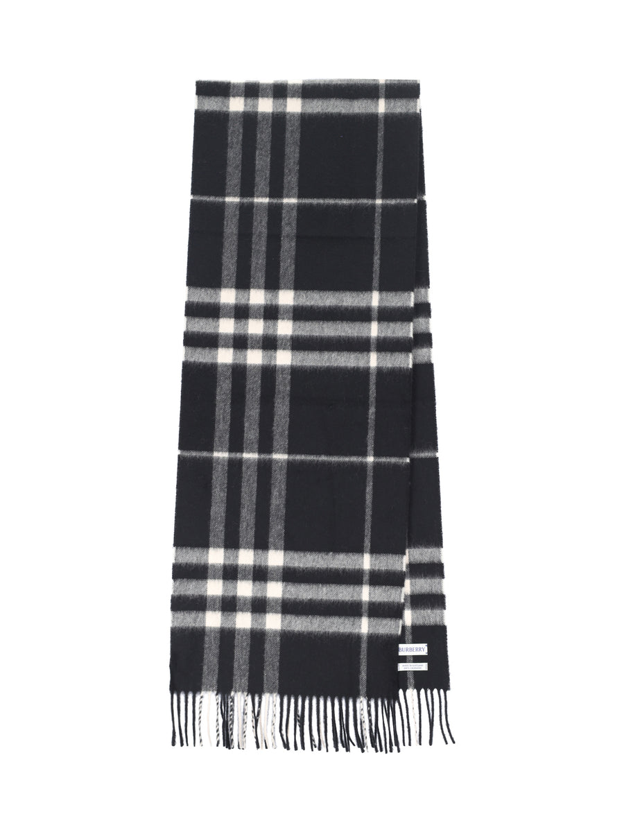 Burberry 100% cashmere scarf in black