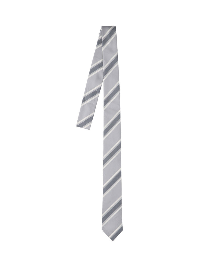 Thom Browne Ties Grey Silk