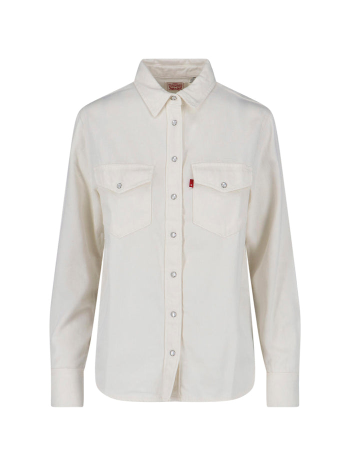 LEVIS STRAUSS Shirts White Lyocell