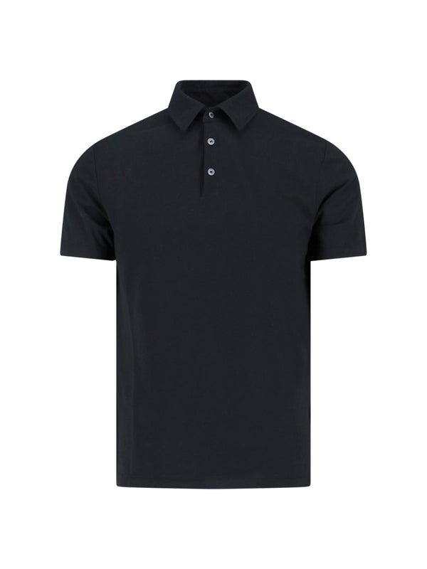 Zanone 100% Cotton polo in black
