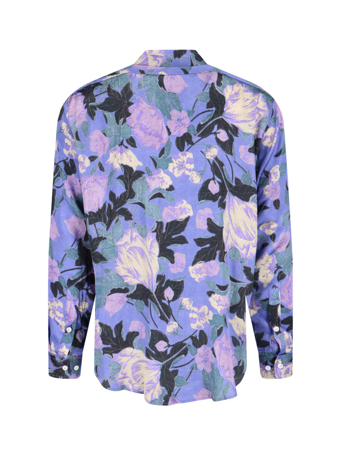 ERL Shirts Violet Viscosa