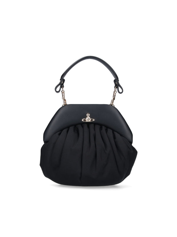 Vivienne Westwood 100% viscose top handle bag in black