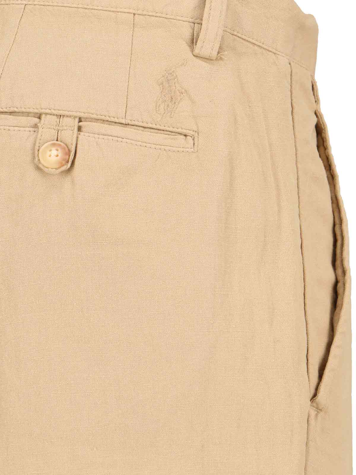 Polo Ralph Lauren Trousers Beige Linen