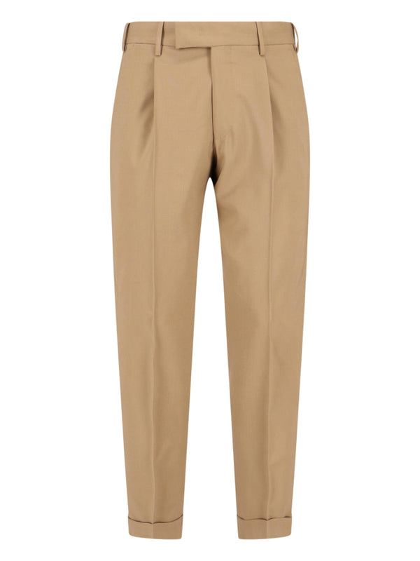 Pt Torino 95% virgin wool trousers in beige