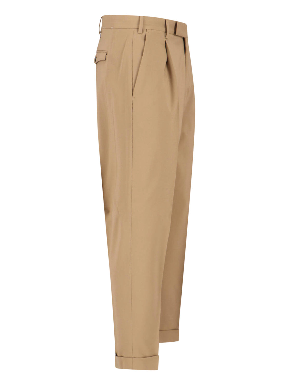 PT Torino Trousers Brown Virgin Wool Cashmere