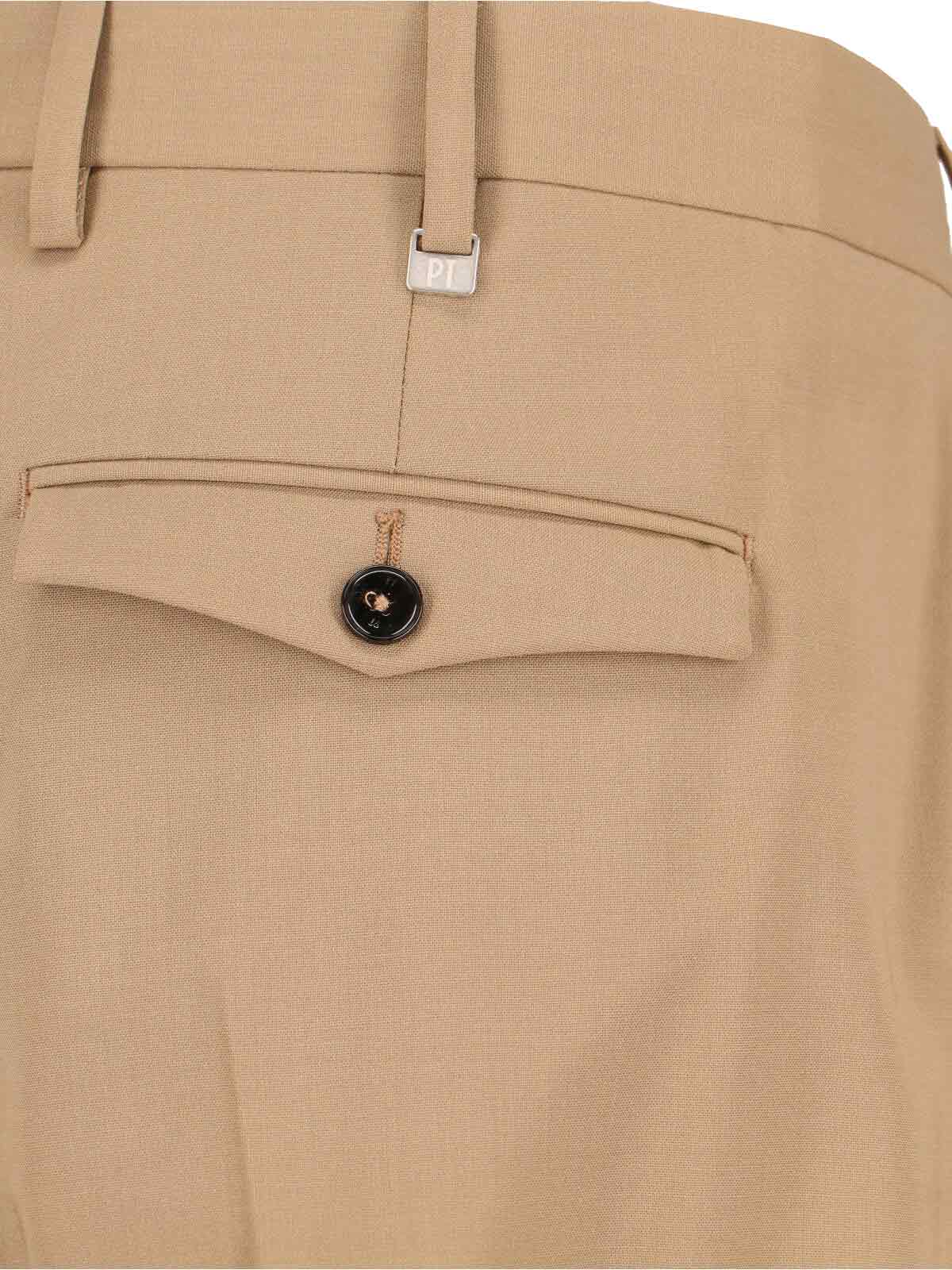PT Torino Trousers Brown Virgin Wool Cashmere