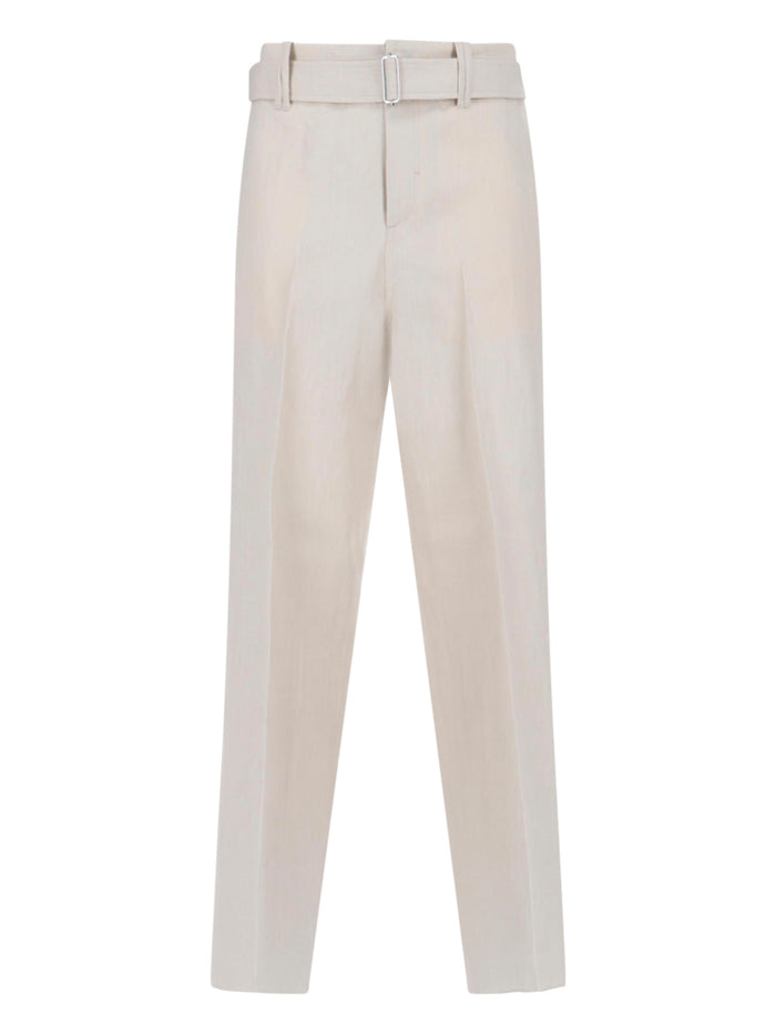 Lardini Trousers White Linen