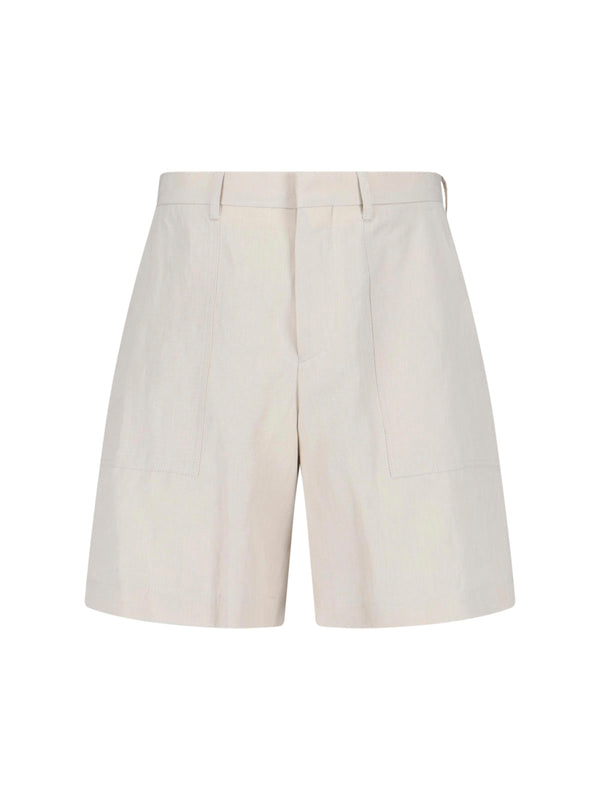 Lardini Paif 84% Linen shorts in white