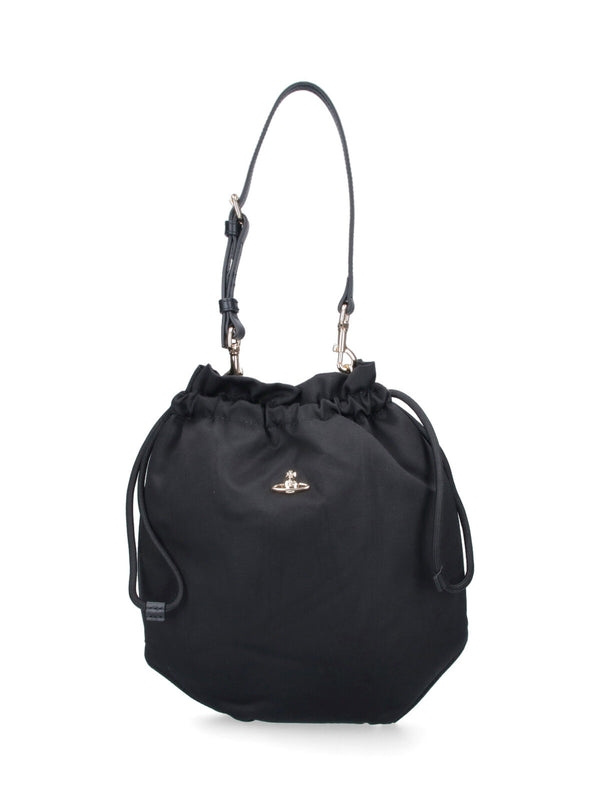 Vivienne Westwood 100% viscose bucket bag in black