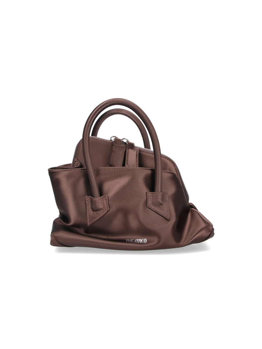 The Attico 100% leather mini bag in brown