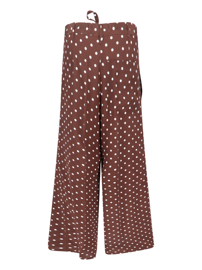 Parosh Trousers Brown Silk