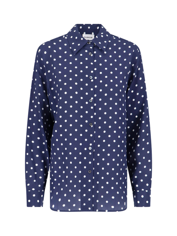 Parosh 100% silk shirt in navy
