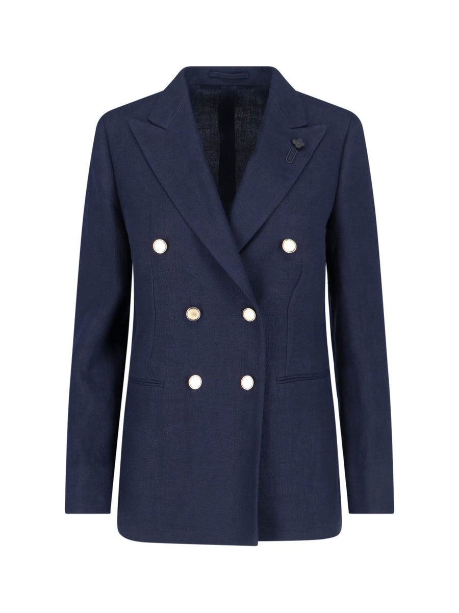 Lardini 100% Linen blazer in navy
