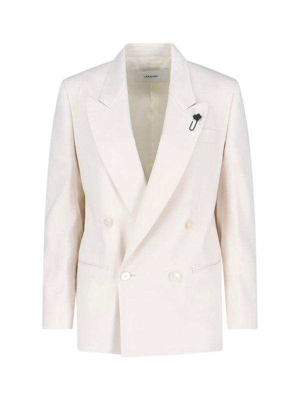 Lardini Eqdo 62% Linen blazer in white