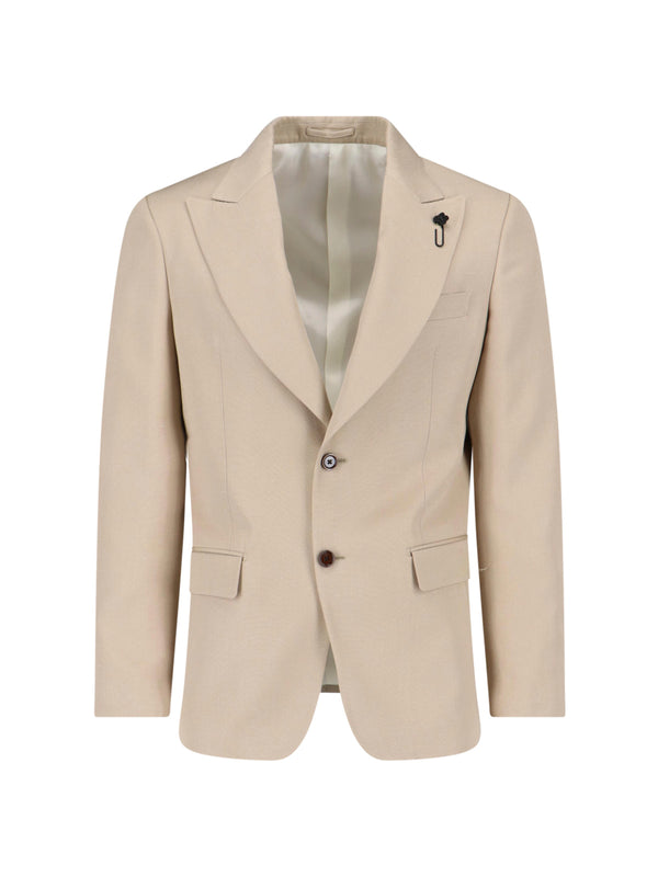 Lardini Paif 98% Viscose blazer in beige
