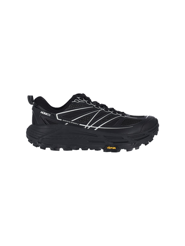 Hoka 100% leather sneaker in black